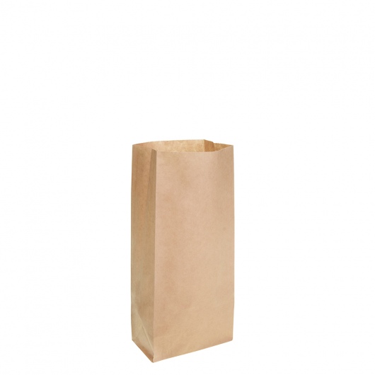 Brown Block Bottom Paper Bag No 0 Heavy Duty - 100(W) x 220(H) x 50(G) mm