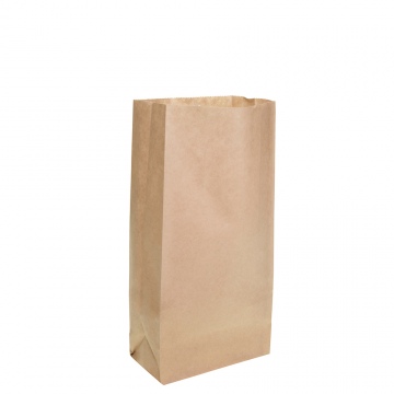 Brown Block Bottom Paper Bag No 1 Heavy Duty - 127(W) x 270(H) x 77(G) mm